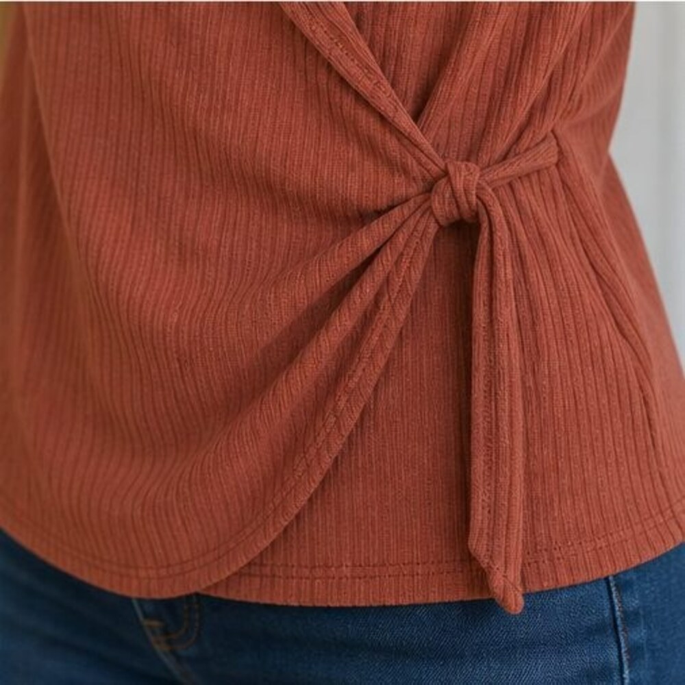 Rust V Neck Top - Picture 6 of 6